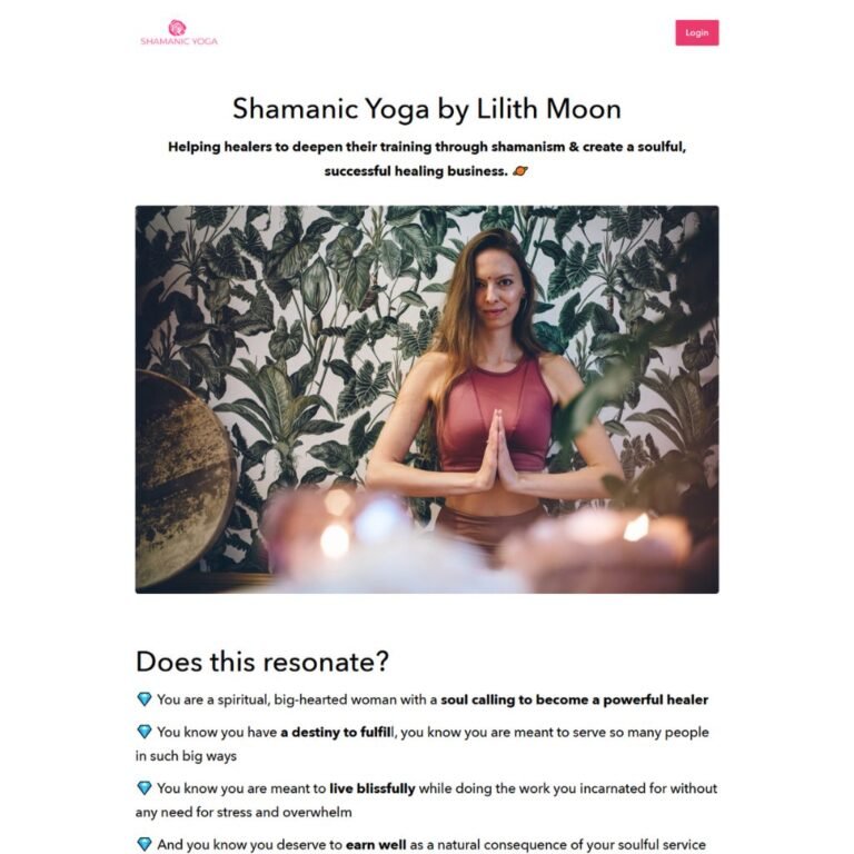 Shamanic Yoga Meta ads course revenue results Austria