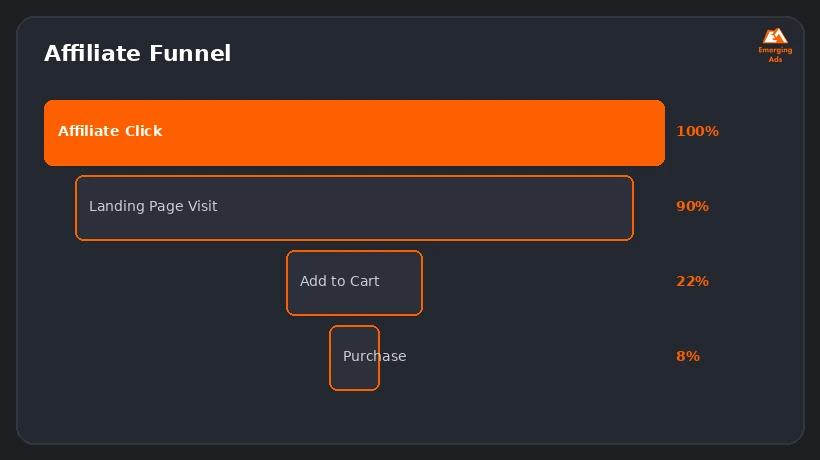 Screenshot showing an example step from the Best affiliate marketing for e-commerce agency near me process, affiliate program funnel