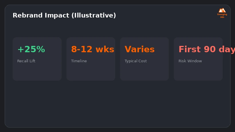Screenshot showing an example step from the What is rebranding and why do you need it process, before and after comparison