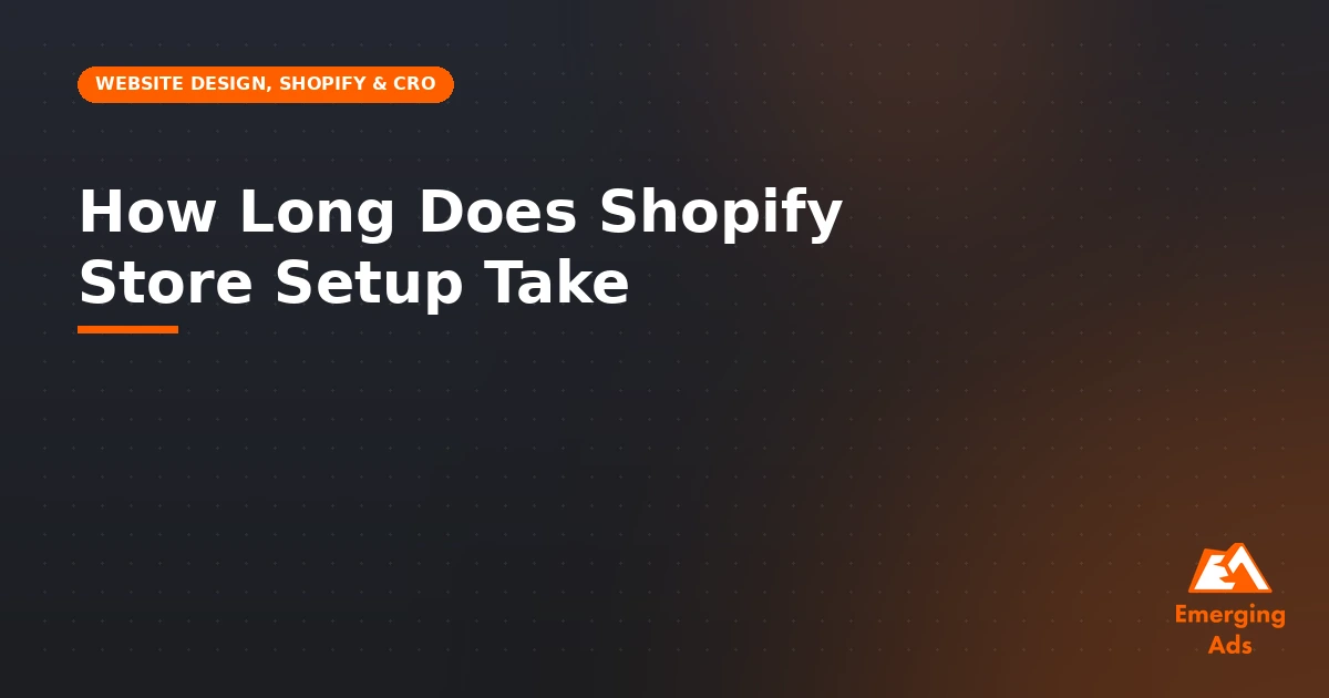 How long does shopify store setup take