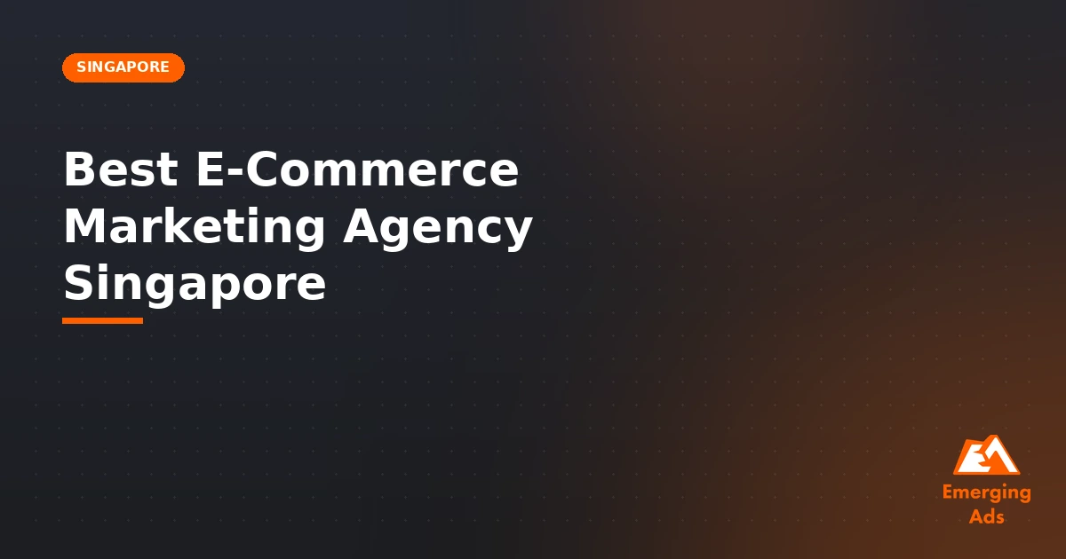 Best e-commerce marketing agency Singapore - illustration for EmergingAds Market: Singapore blog post
