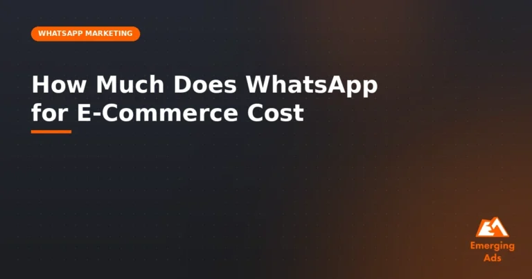 How Much Does WhatsApp for E-Commerce Cost